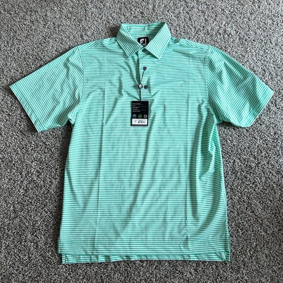 FootJoy Men's Size Small ProDry Stretch Lisle Stripe Polo Shirt - Picture 10 of 10